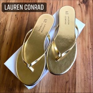 lc lauren conrad honey women's thong flip flops